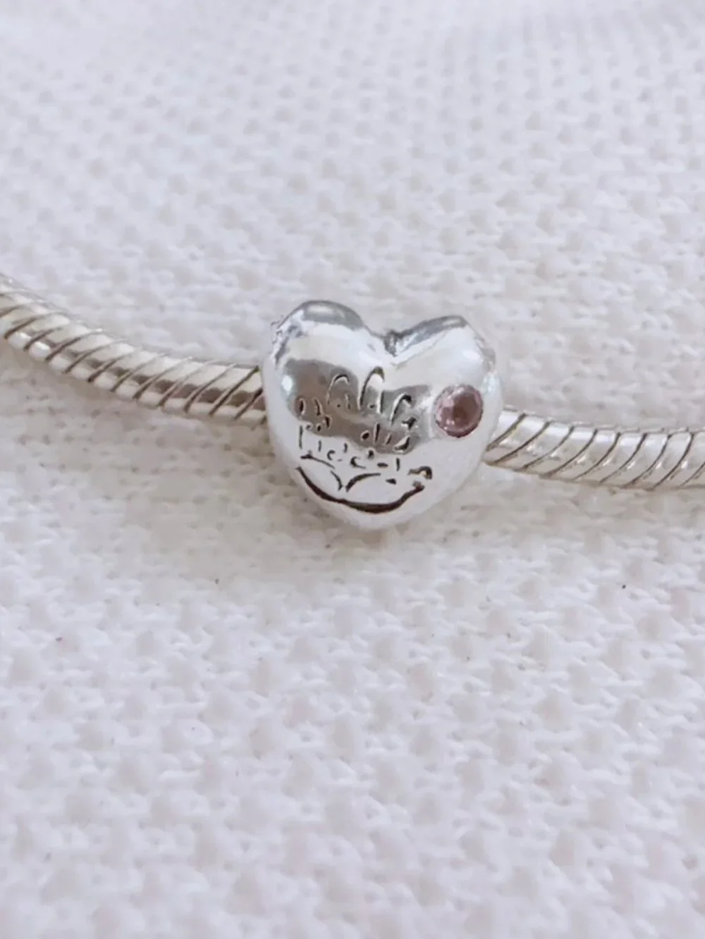 It’s a Girl Handprint Heart Charm Silver Charm For Pandora Bracelet